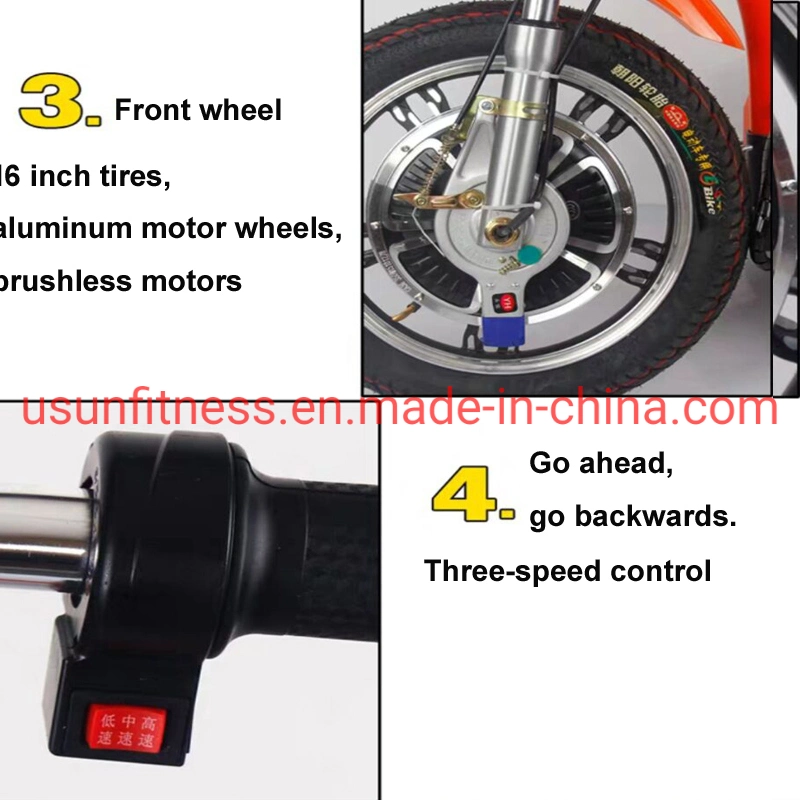 Promotion High Speed Folding Electirc Scooter Front Hub Motor Disk Brake Fat Tire Electric Trike for Leisure and Rental