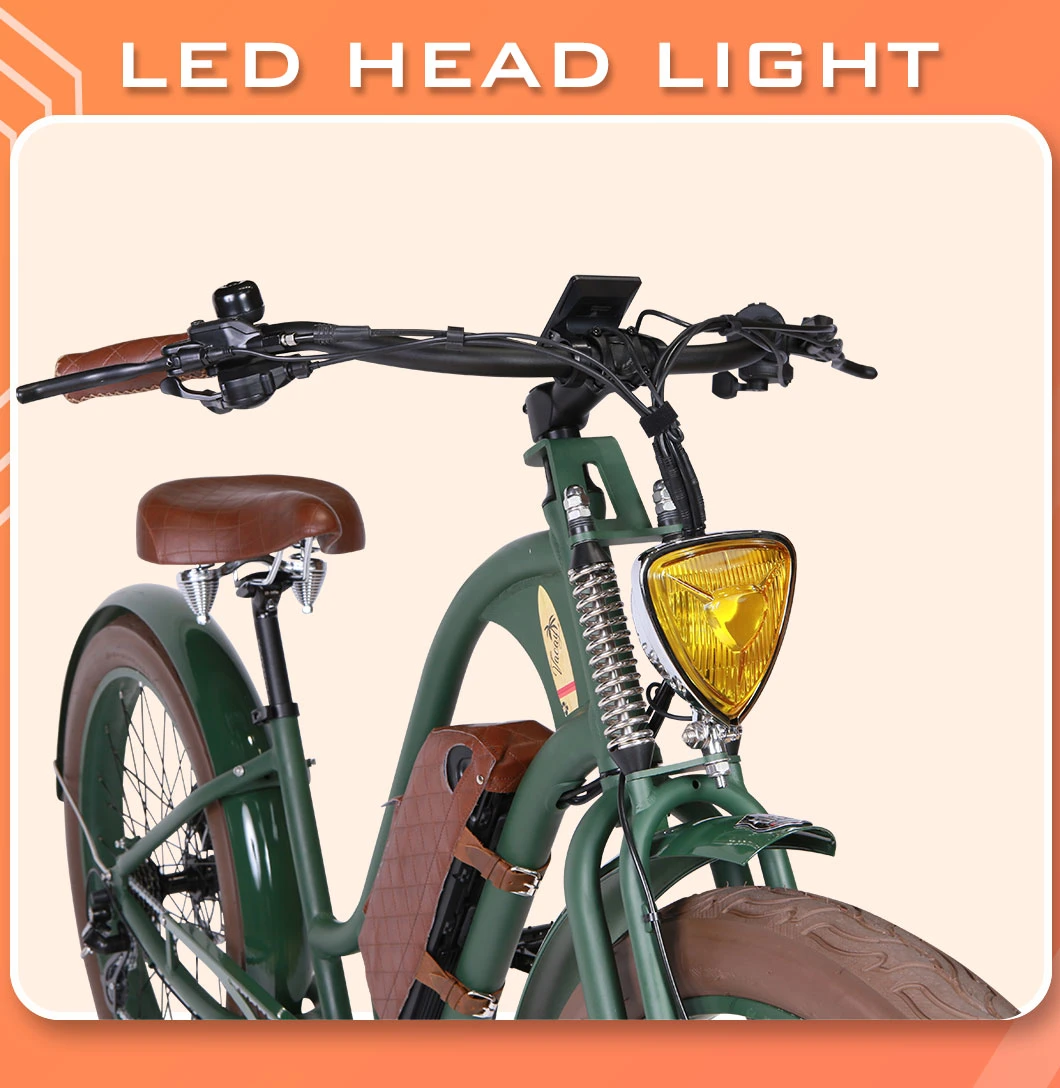 MID-Drive Vintage Electric Bike Vacay Ebike Beach Cruiser