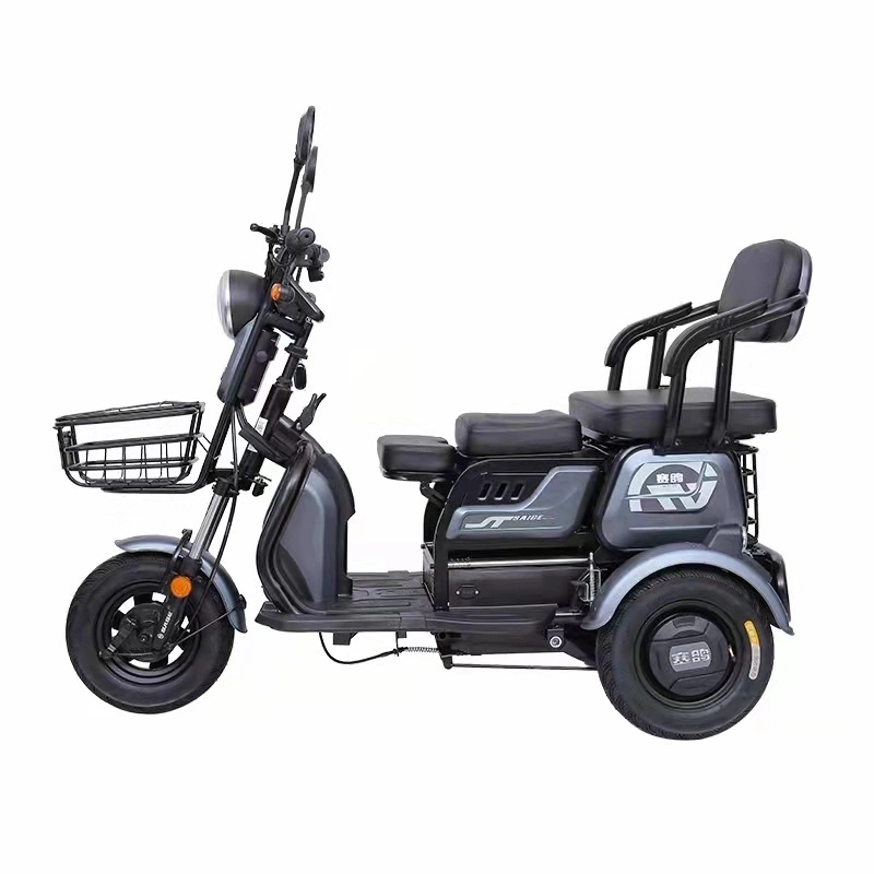 3W Electric Passenger Tricycle for Disabled Elders 25km/H with Foldable Seats Rear Box for Passengers