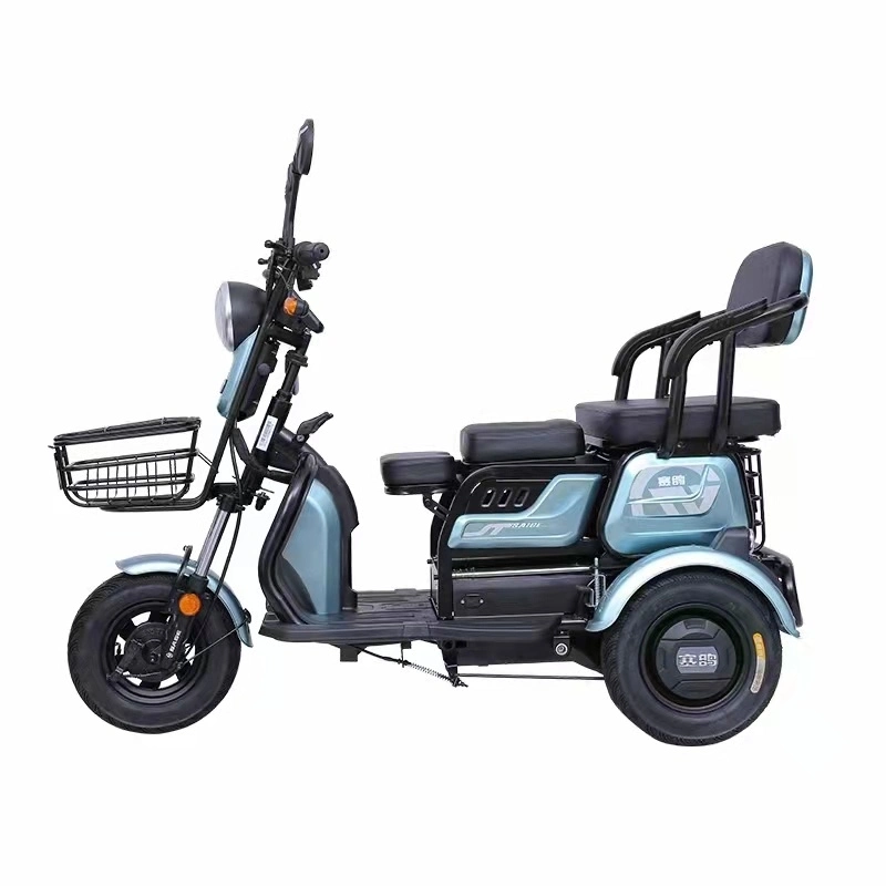 3W Electric Passenger Tricycle for Disabled Elders 25km/H with Foldable Seats Rear Box for Passengers